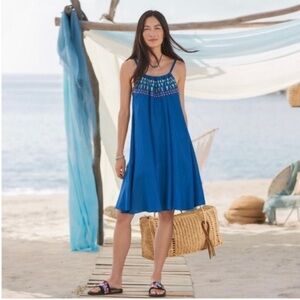 Sundance Blue Mini Dress with Multicolor Accents